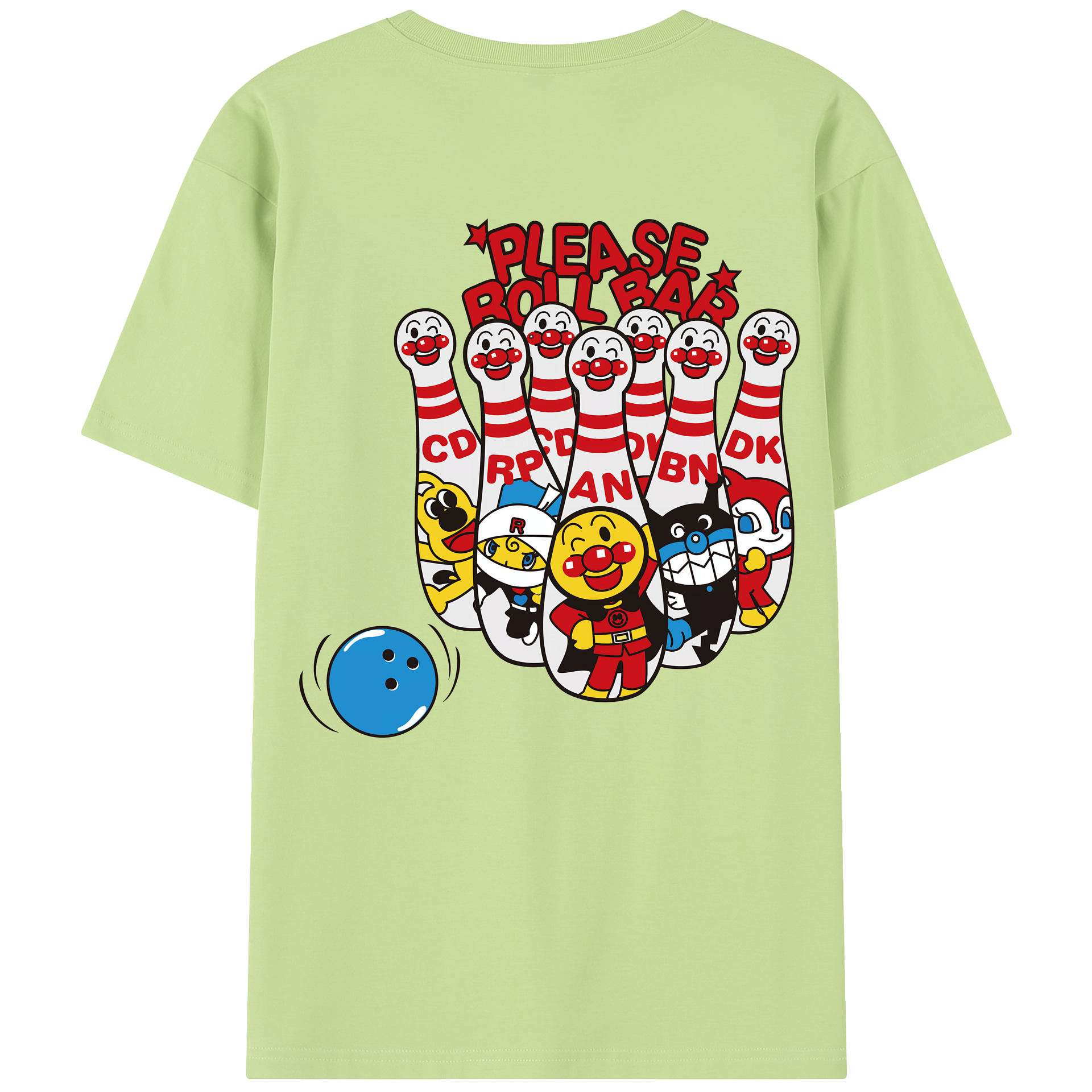 （画像用） アンパンマン Anpanman 綿100％半袖Tシャツ（背面プリント）